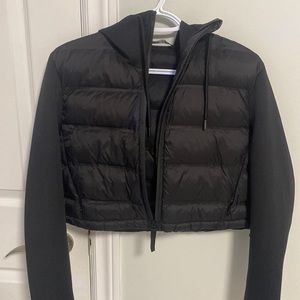Zara cropped puffer jacket with hood